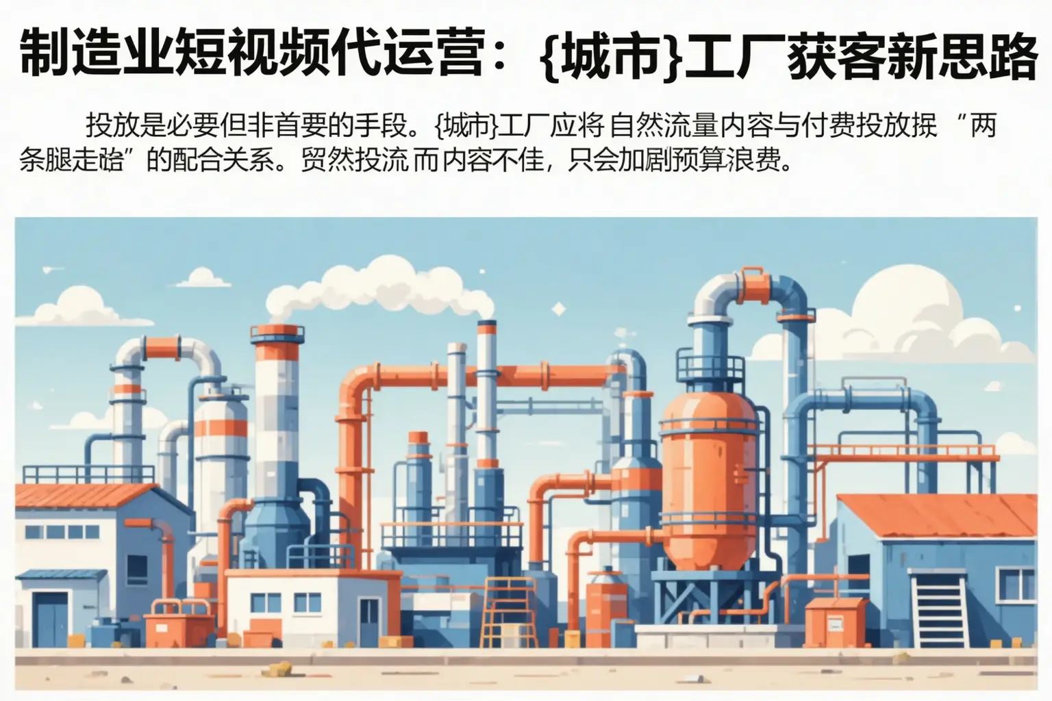 制造业短视频代运营:运城工厂获客新思路