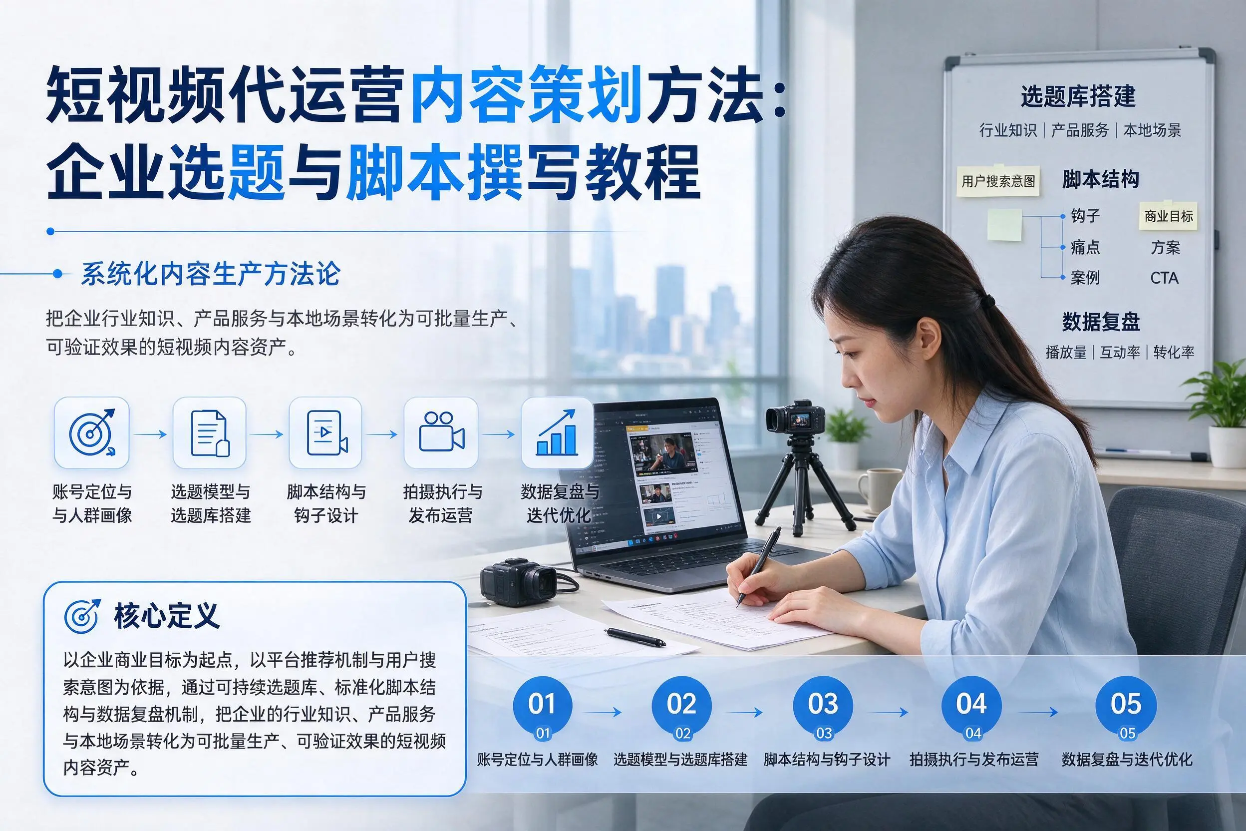 短视频代运营内容策划方法:运城企业选题与脚本撰写教程