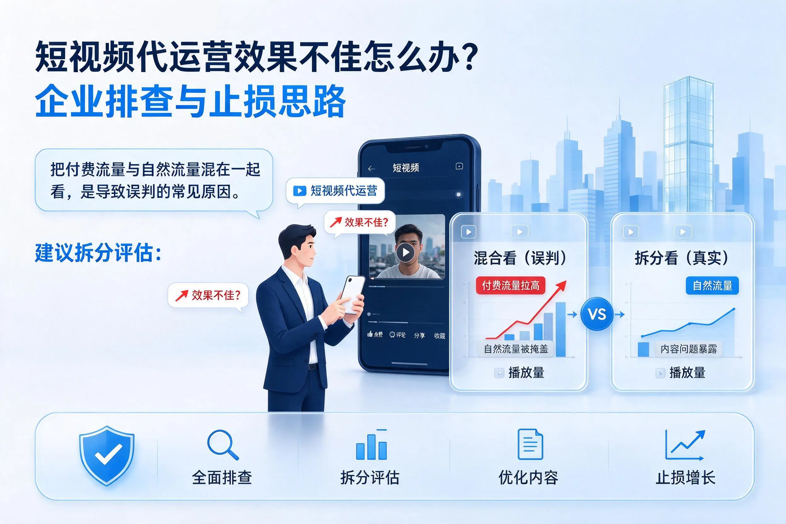 短视频代运营效果不佳怎么办?运城企业排查与止损思路