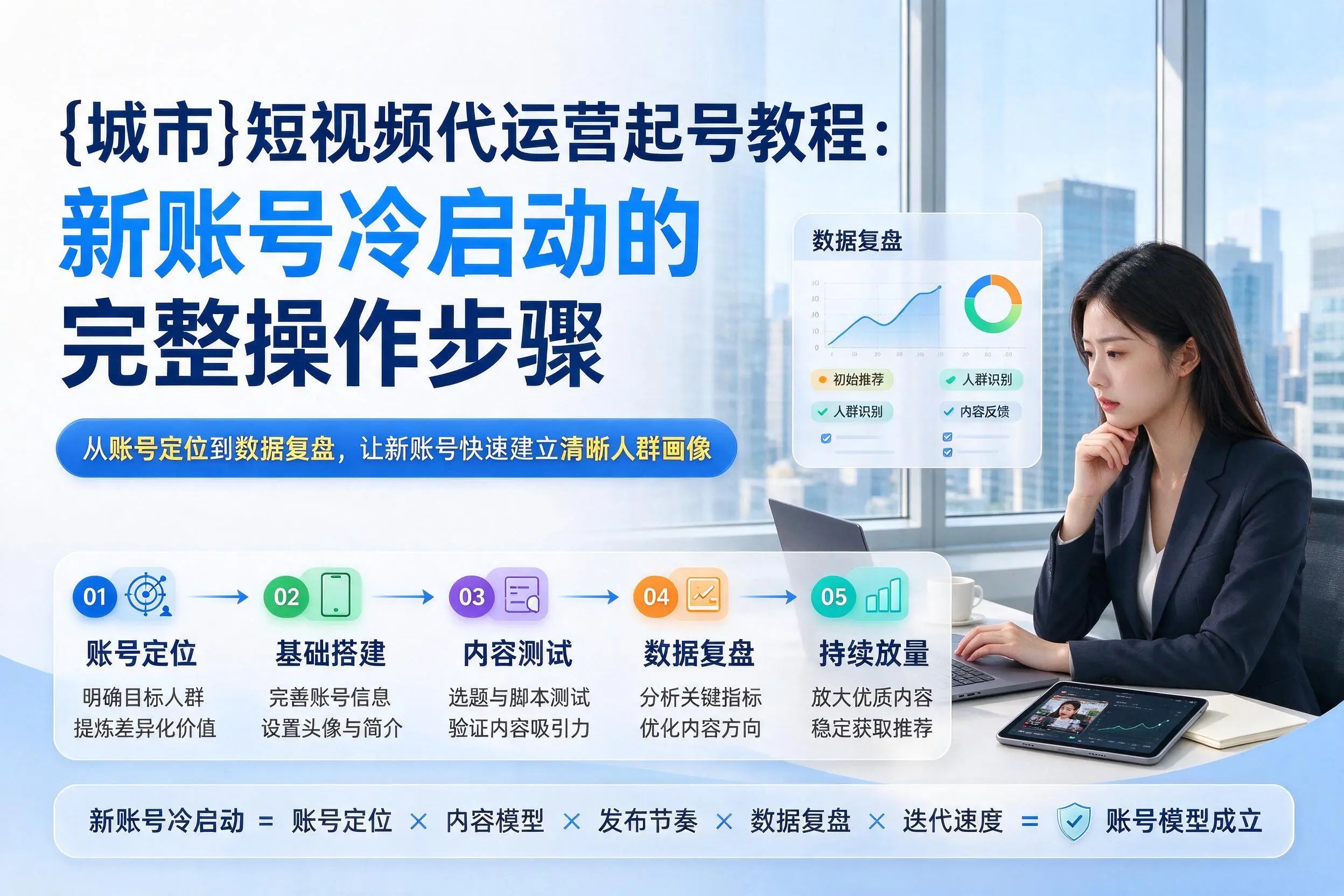 运城短视频代运营起号教程:新账号冷启动的完整操作步骤