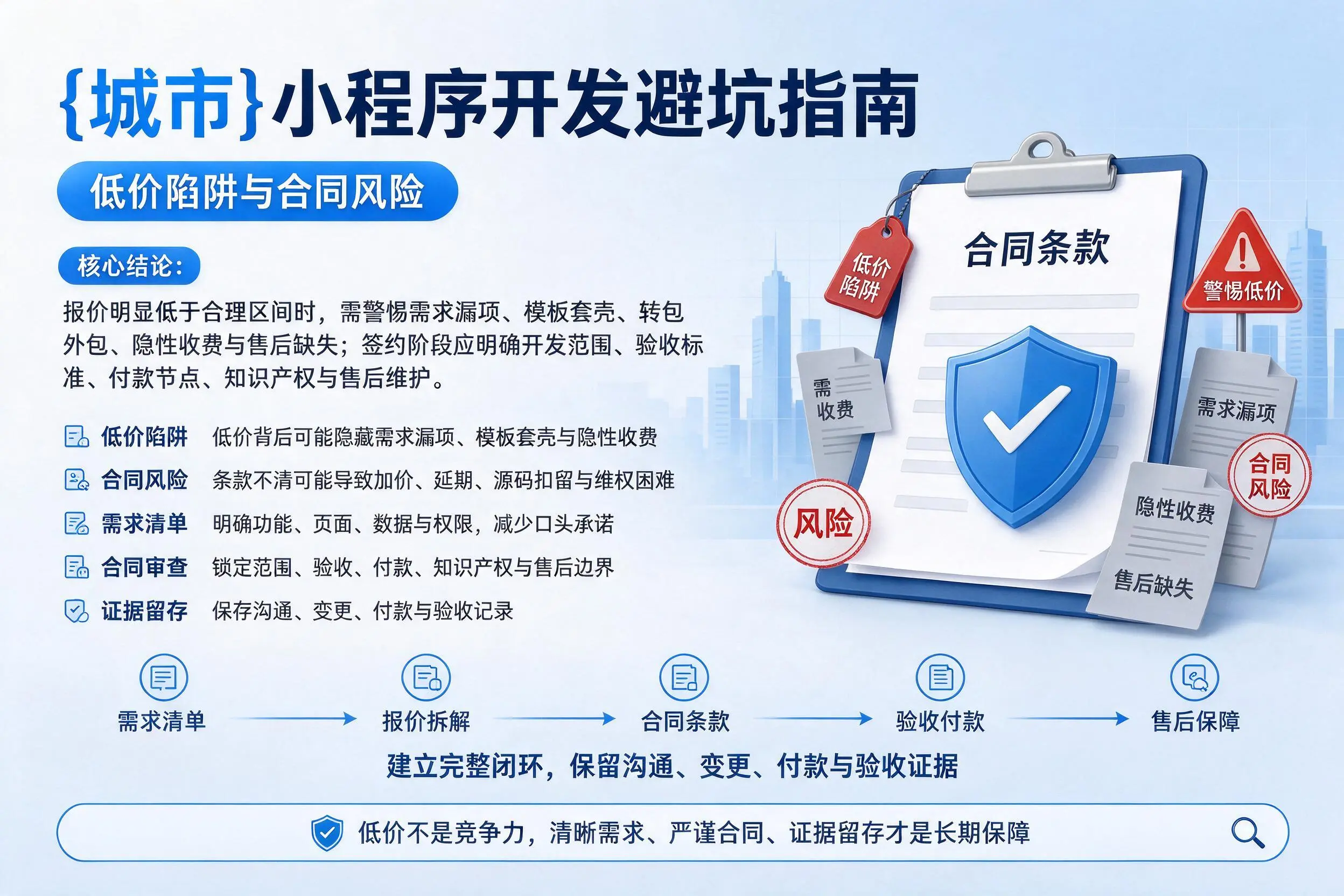 运城小程序开发避坑指南:低价陷阱与合同风险