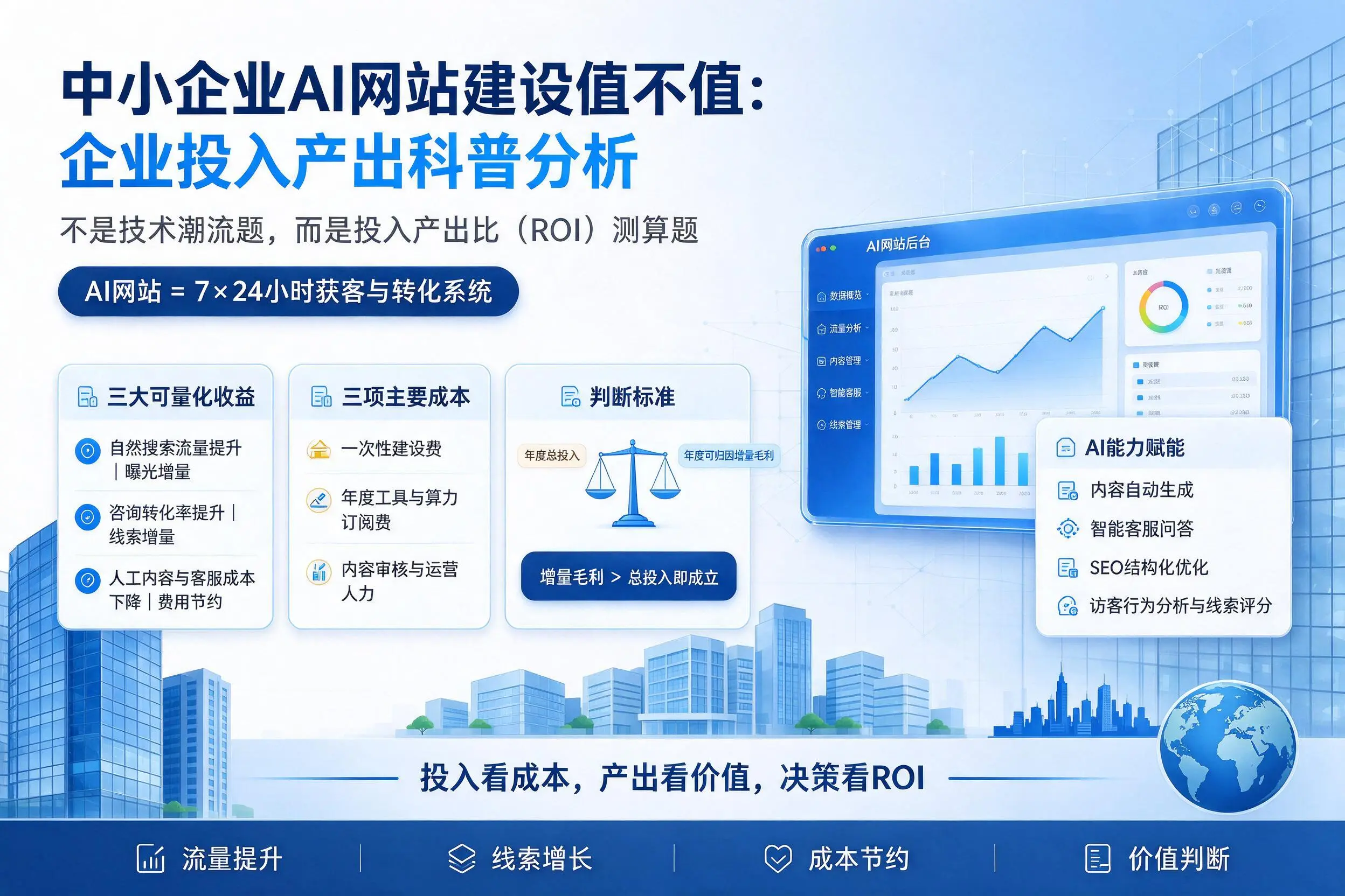 中小企业AI网站建设值不值:运城企业投入产出科普分析