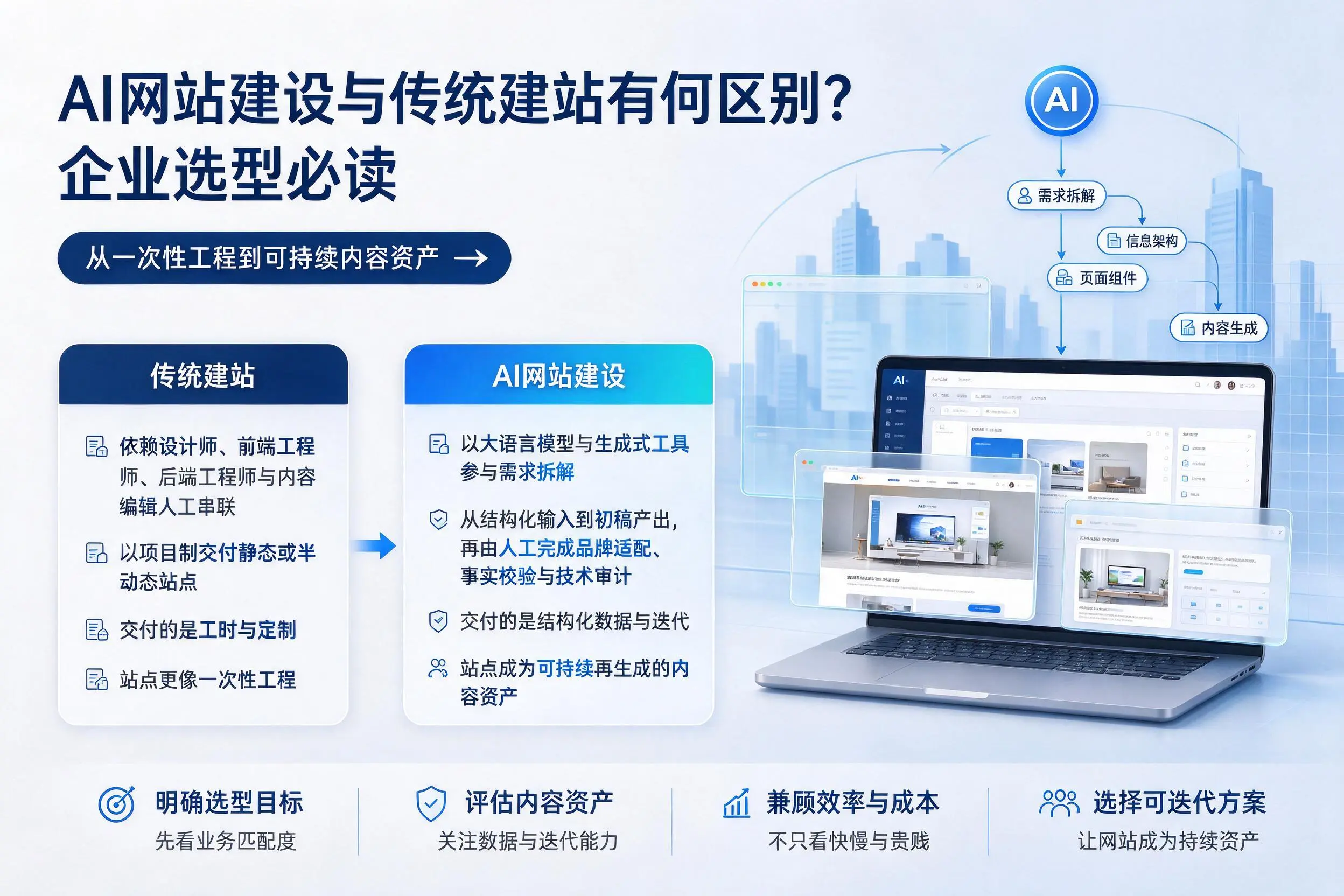 AI网站建设与传统建站有何区别？运城企业选型必读