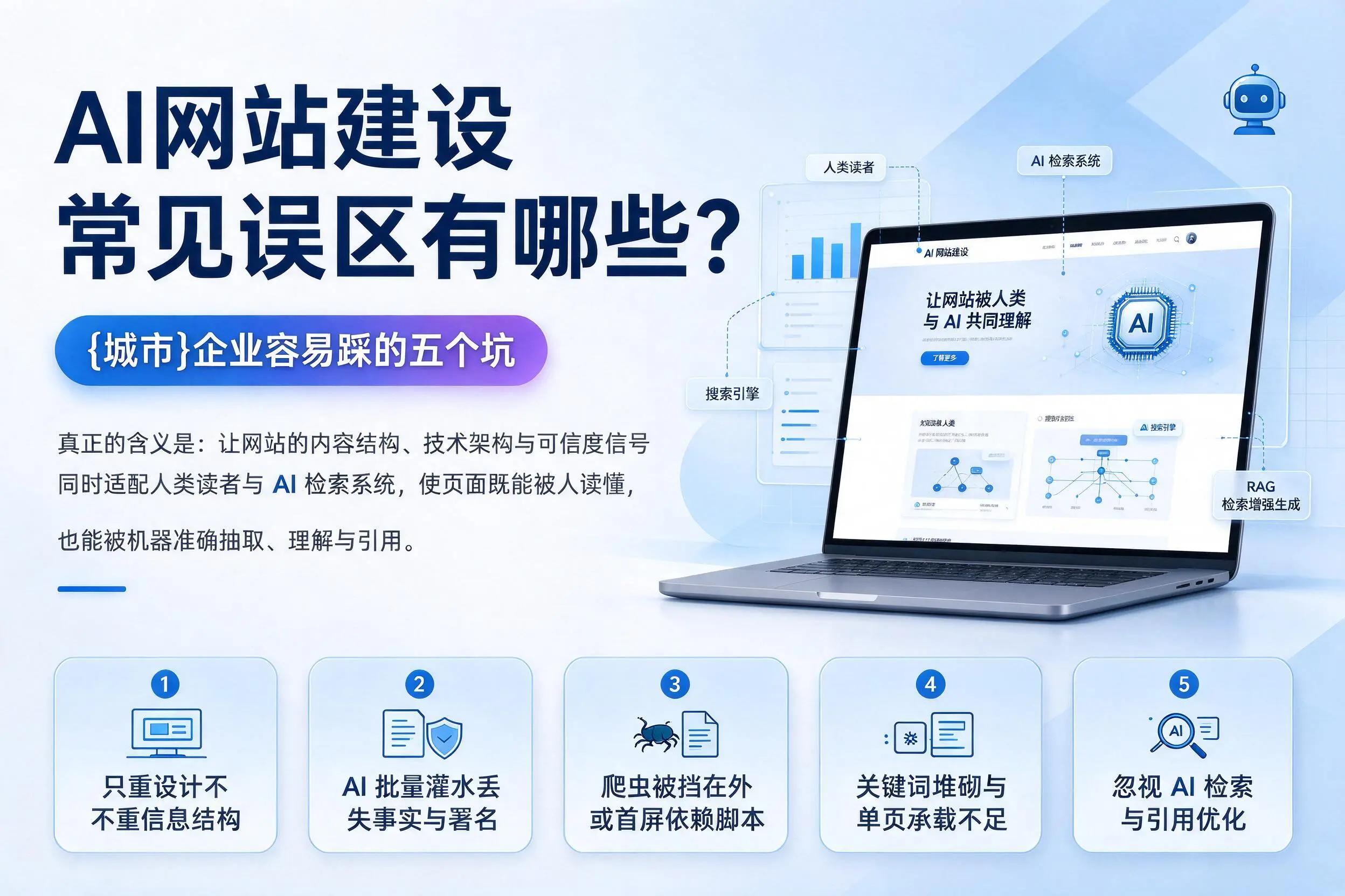 AI网站建设常见误区有哪些？运城企业容易踩的五个坑