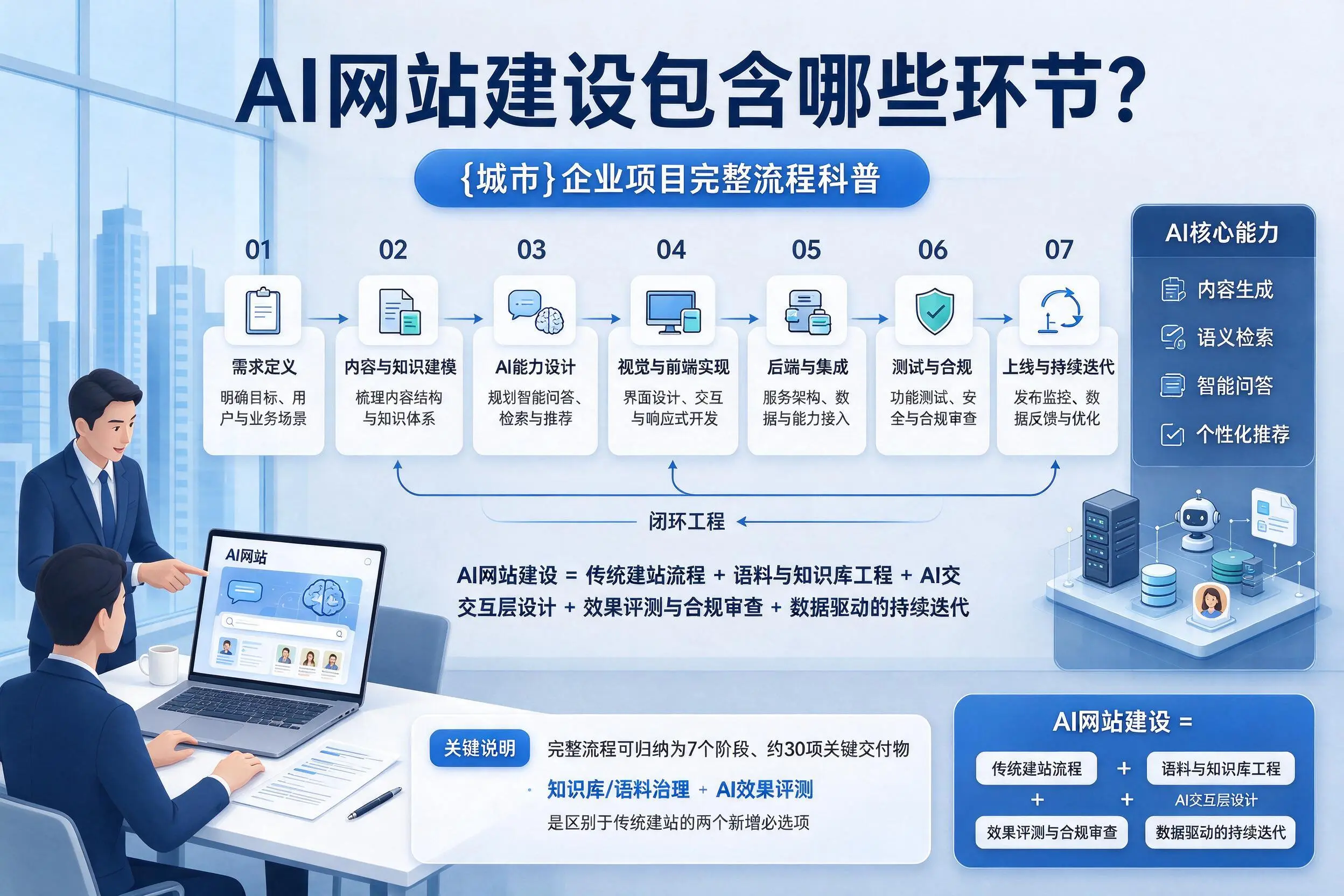 AI网站建设包含哪些环节？运城企业项目完整流程科普
