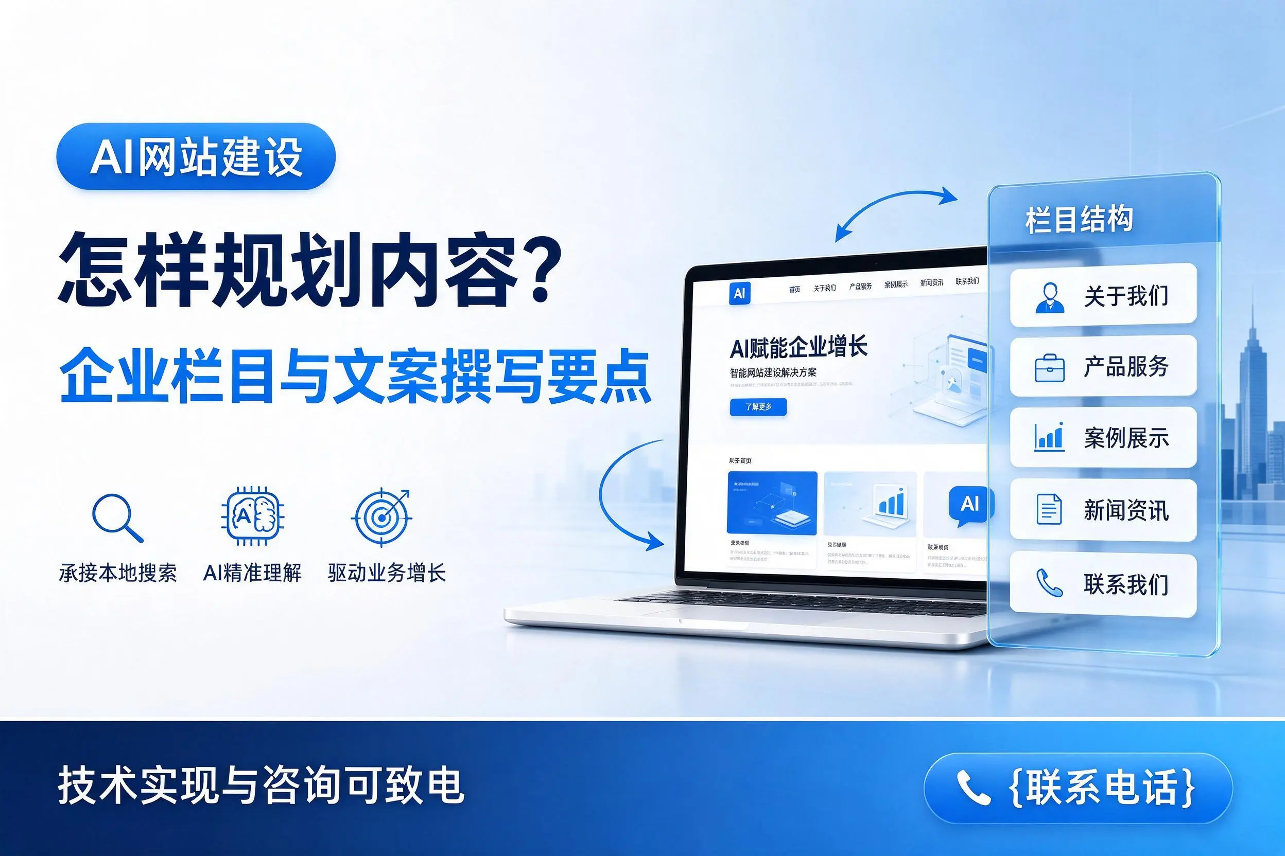 AI网站建设怎样规划内容？运城企业栏目与文案撰写要点