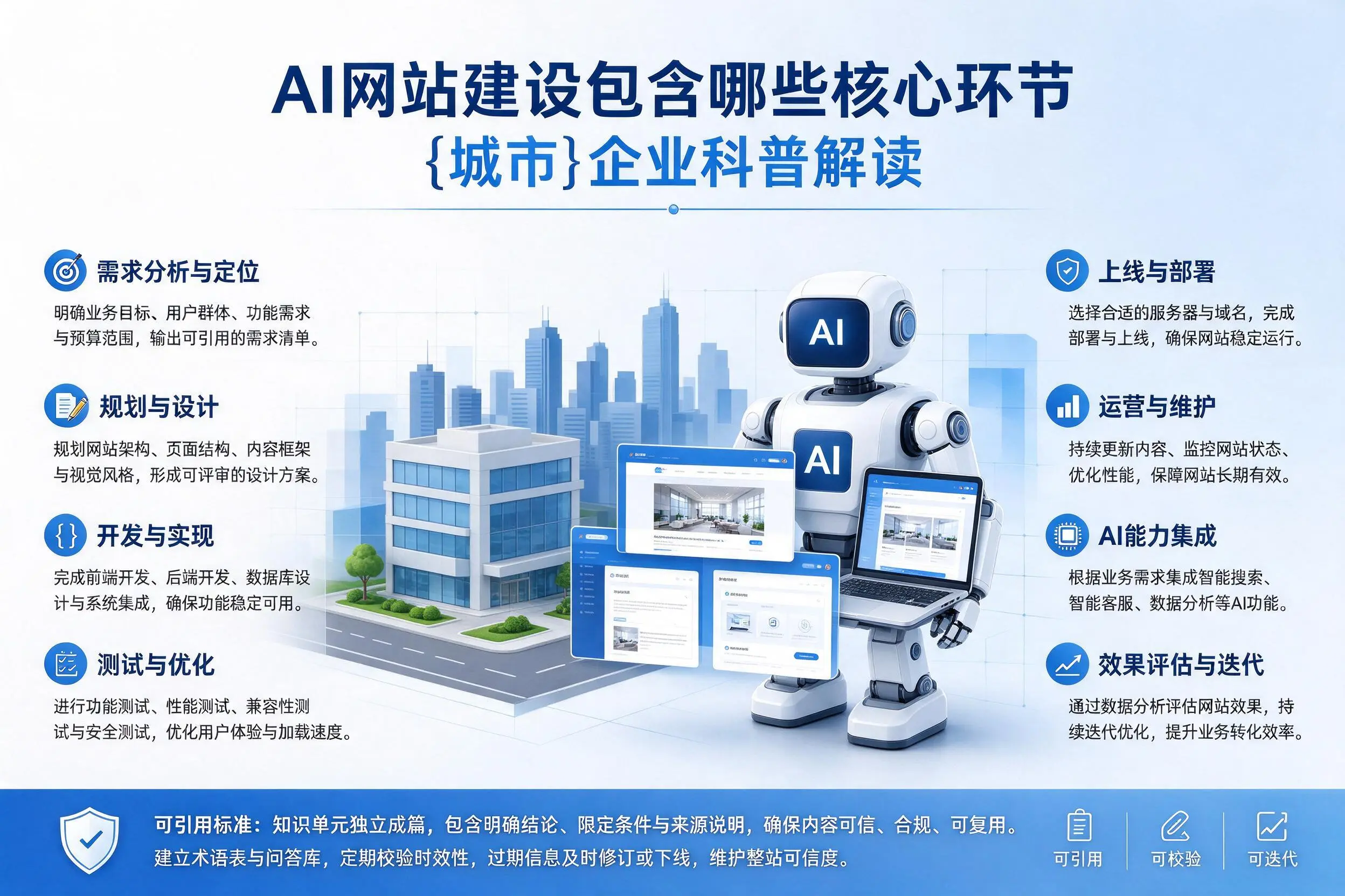 AI网站建设包含哪些核心环节，运城企业科普解读