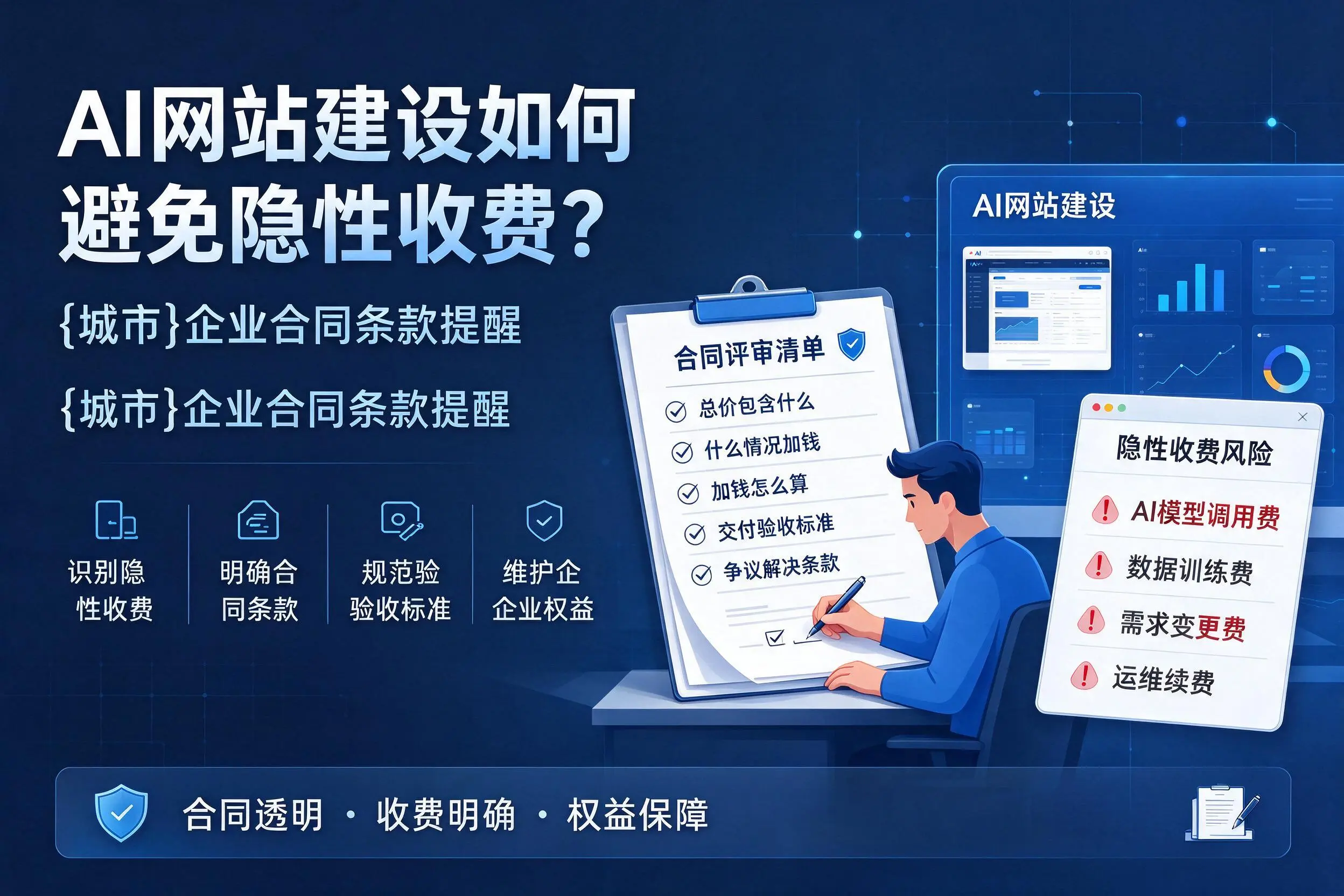 AI网站建设如何避免隐性收费?运城企业合同条款提醒